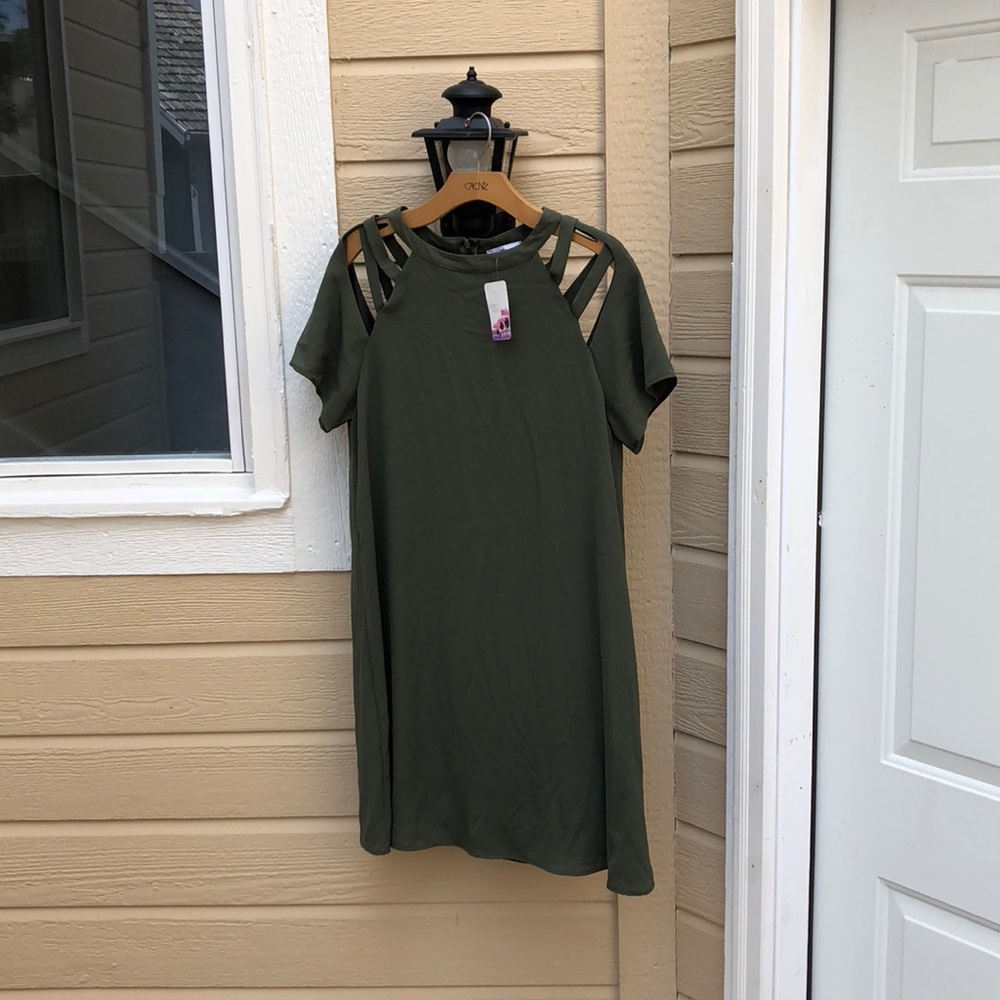 Olive Shift Dress